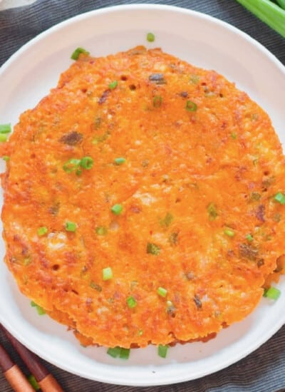 savory pancake with kimchi