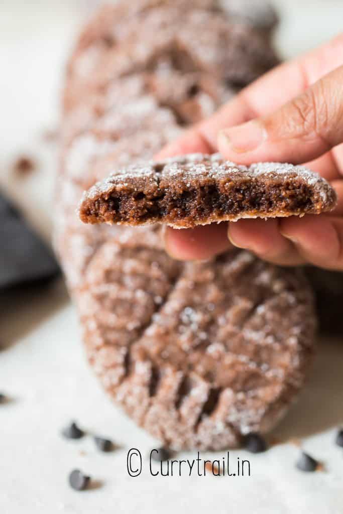 chewy cakey peanut butter chocolate cookies