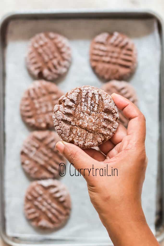 baked cookies with peanut butter