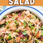 Chinese chicken salad with text