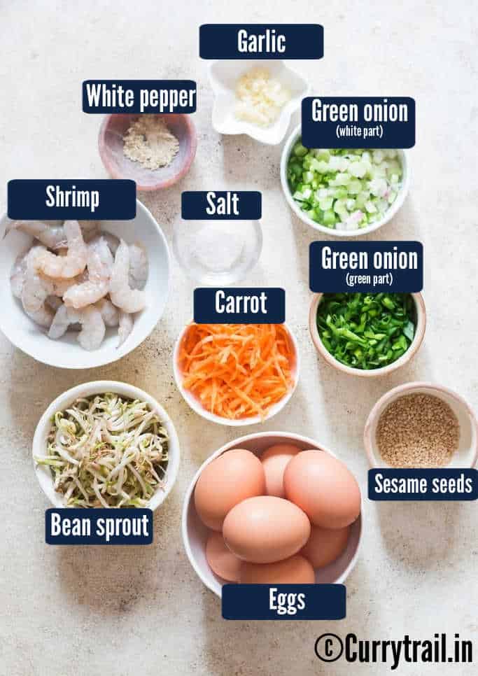 ingredients for egg Foo Young