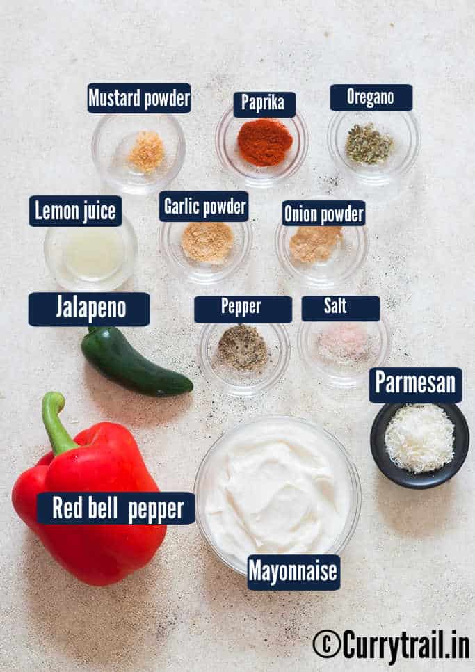 all ingredients for baja sauce