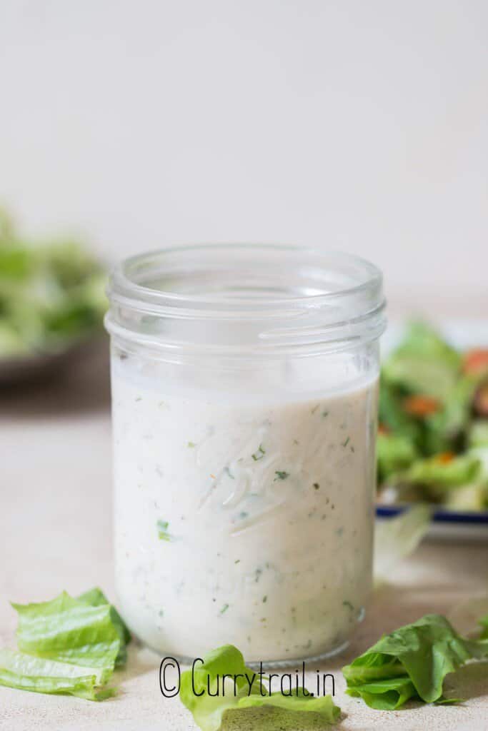 buttermilk ranch dressing in jar