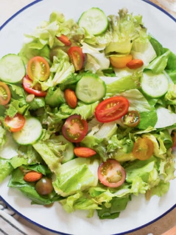 green salad in plate