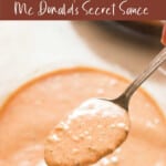 Big Mac sauce for burgers with text