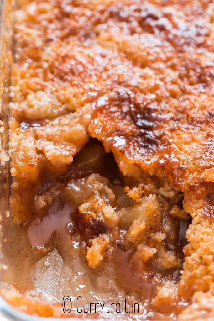 moist gooey apple dump cake