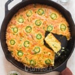slice of cornbread with jalapeno