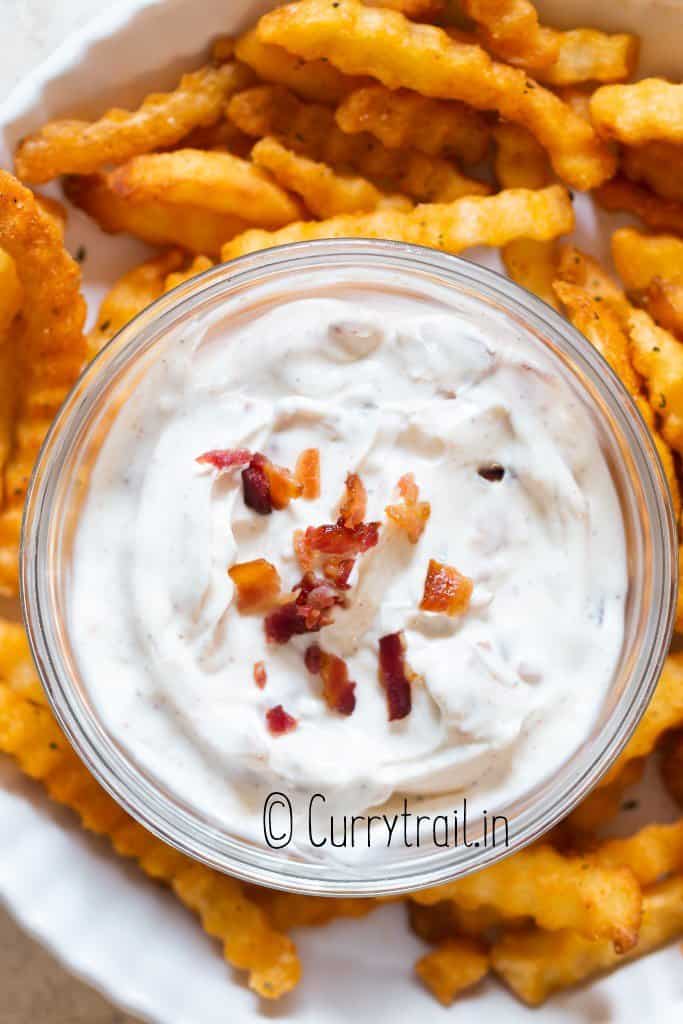 smoky bacon aioli with fries