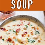 chicken gnocchi soup with text