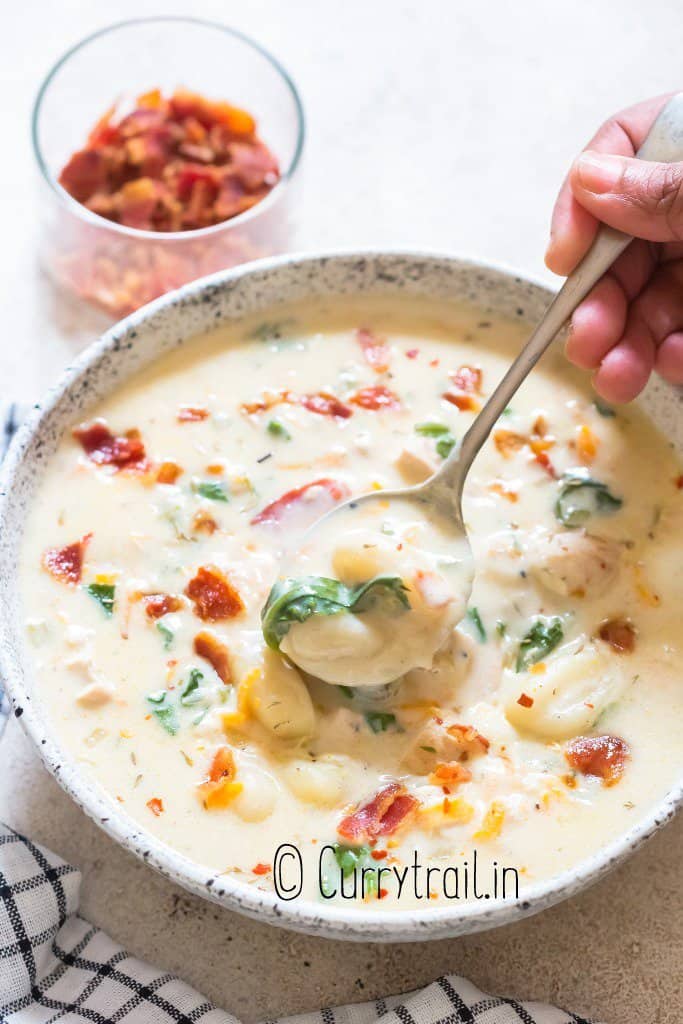 creamy gnocchi soup with chicken