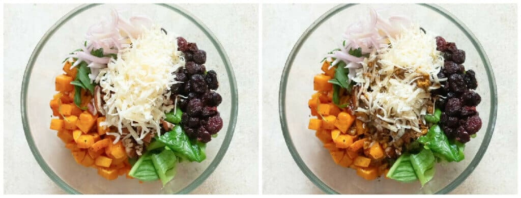 making of fall salad