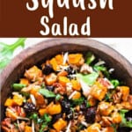 fall salad with butternut squash salad