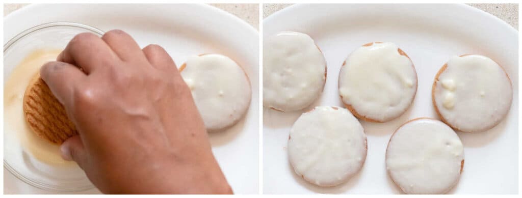 frosting cookies with white chocolate