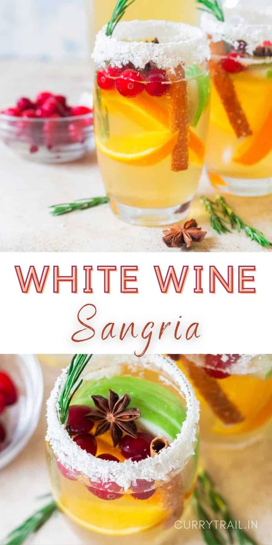 White Wine Christmas Sangria Curry Trail