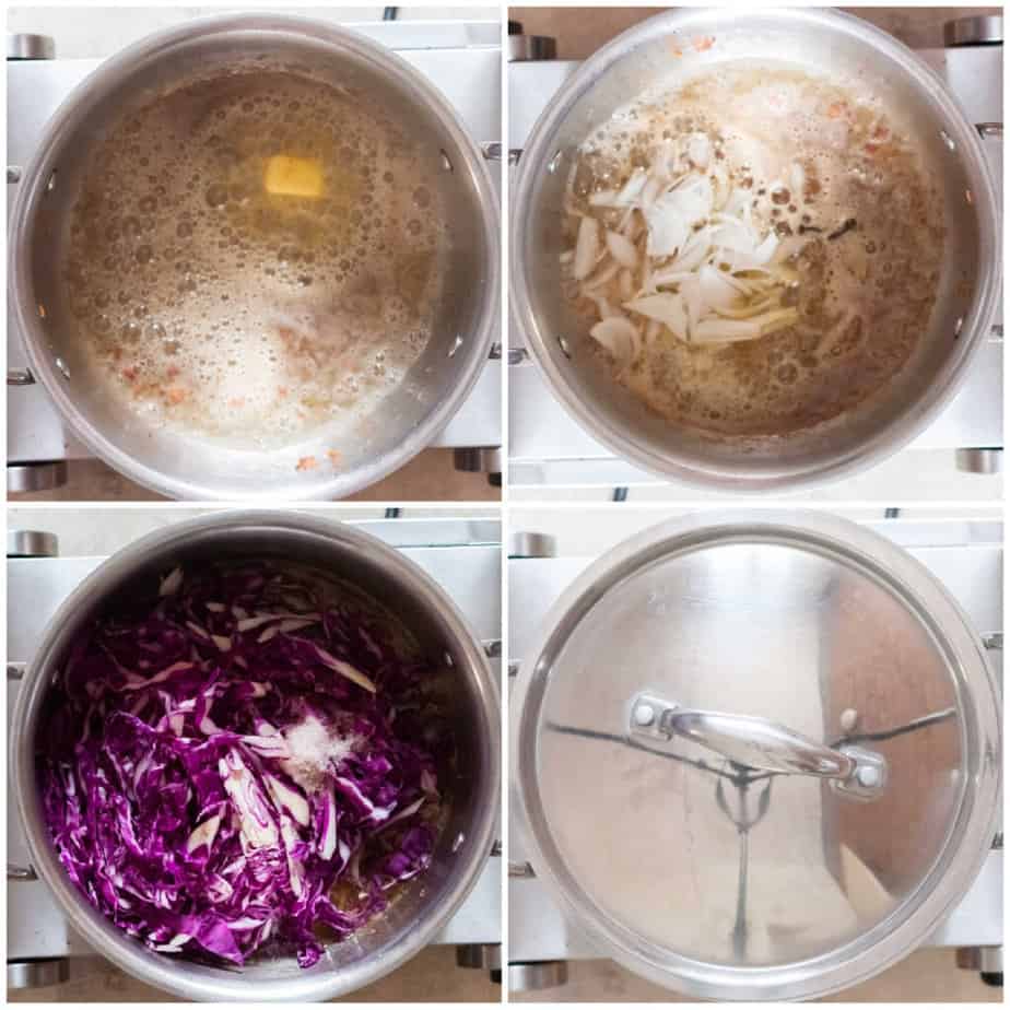 step by step of making braised cabbage