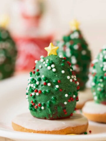 Christmas tree made with strawberries