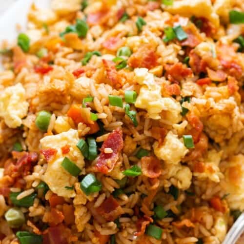 15 Minutes Bacon Fried Rice Curry Trail