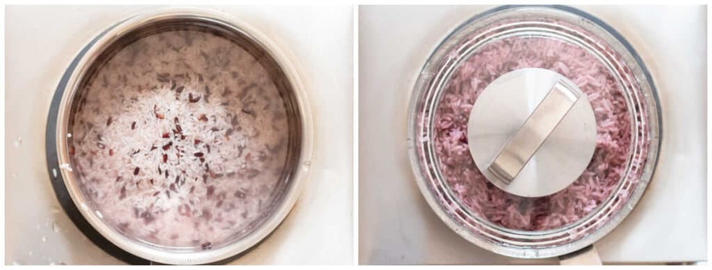 cooking purple rice