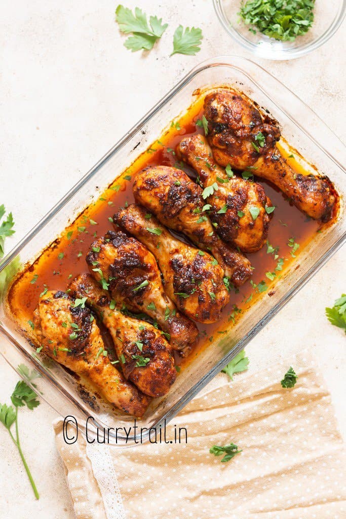 chicken drumsticks baked with paprika spice