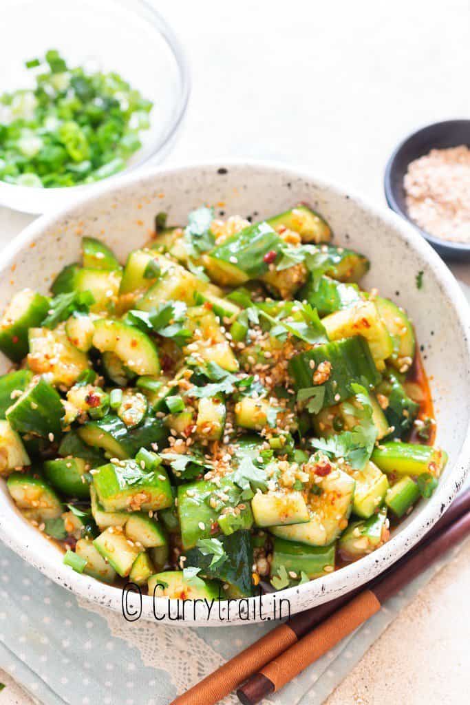 smashed cucumber salad