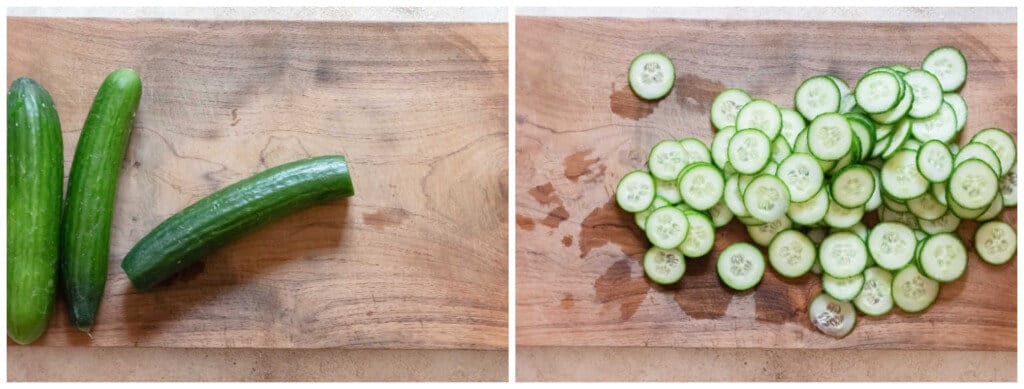 slicing cucumber for salad