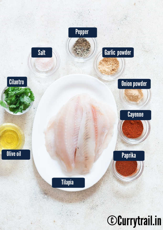 all ingredients for grilled tilapia recipe