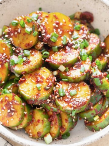 cucumber salad in Korean spicy dressing