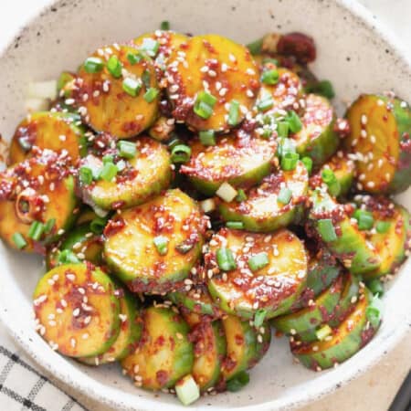 cucumber salad in Korean spicy dressing