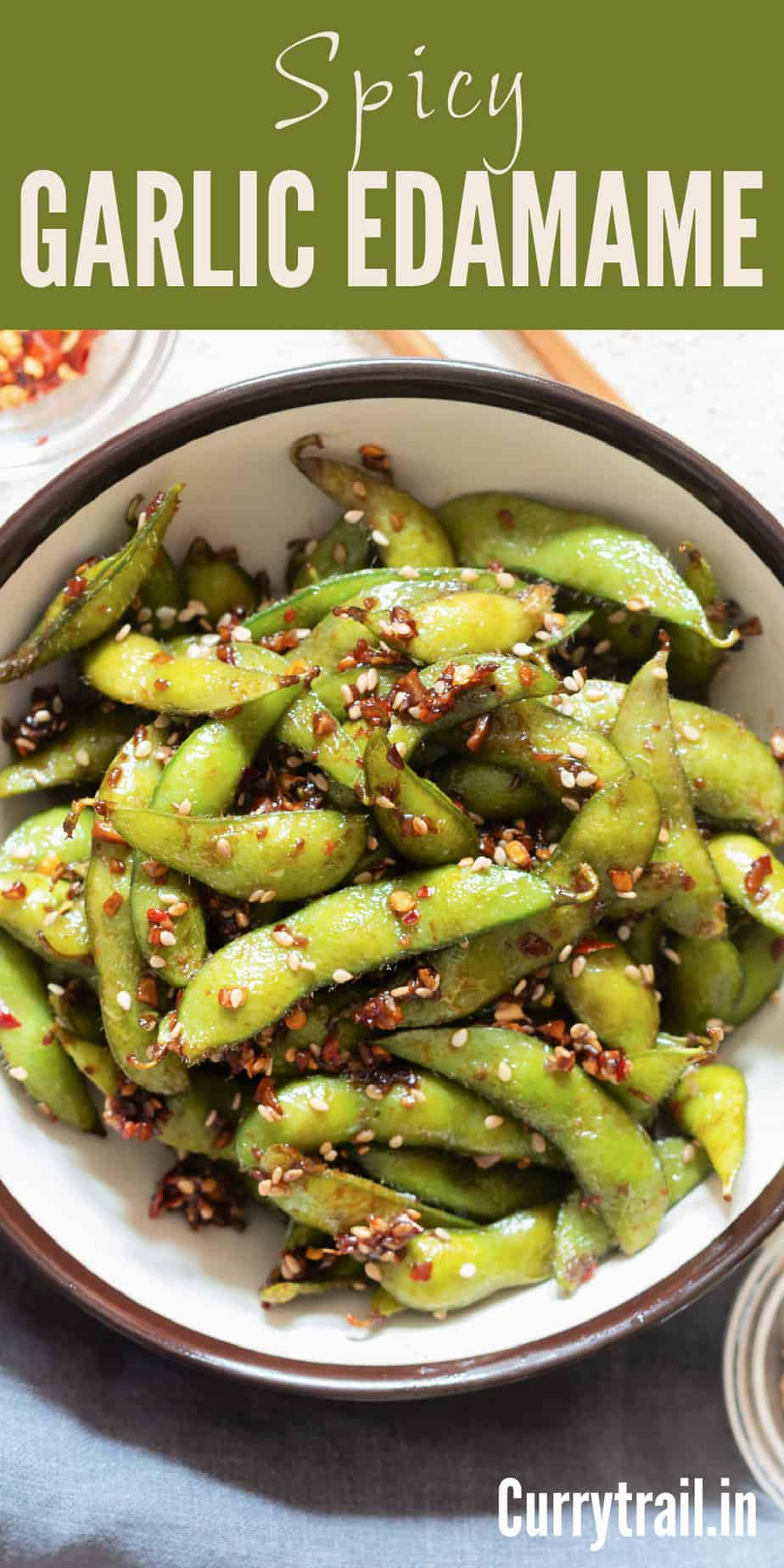 Spicy Garlic Edamame Curry Trail