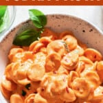 pasta in creamy vodka sauce