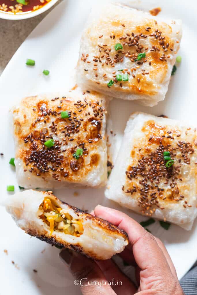 vegetables filled dumplings