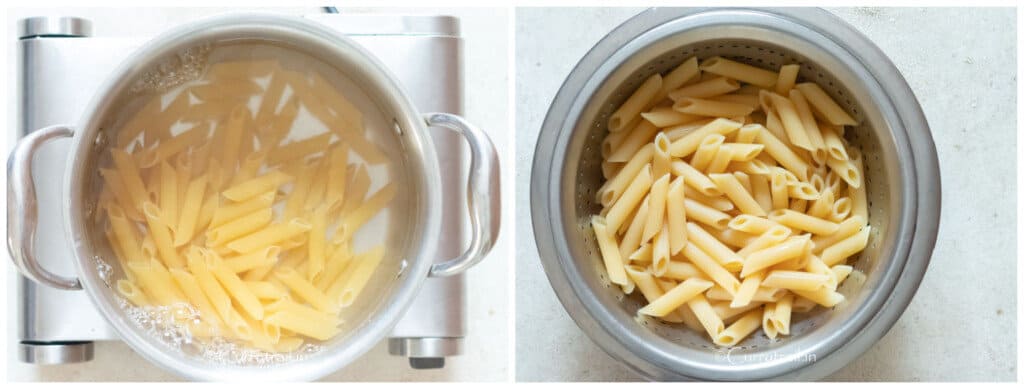cooking penne pasta