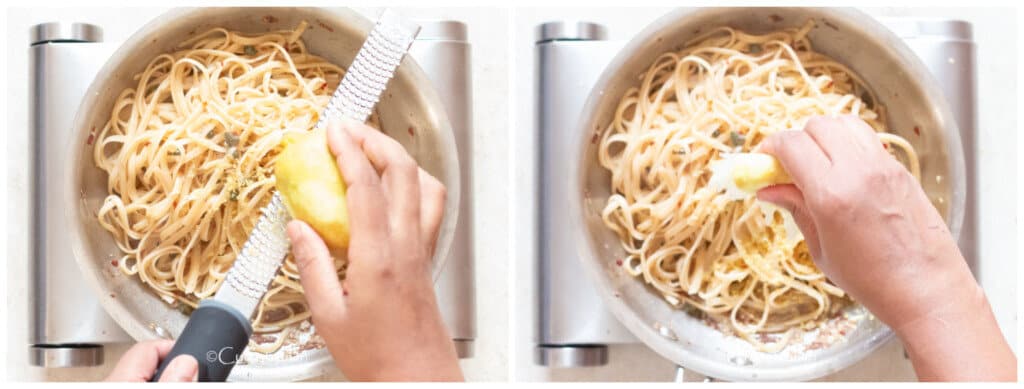 lemon zest and juice for pasta