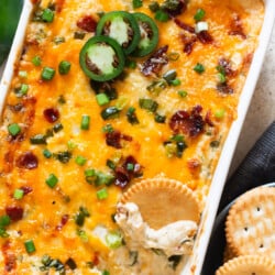 dip with jalapenos with crackers