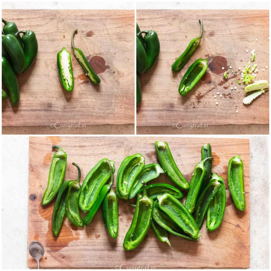 slicing jalapenos for poppers