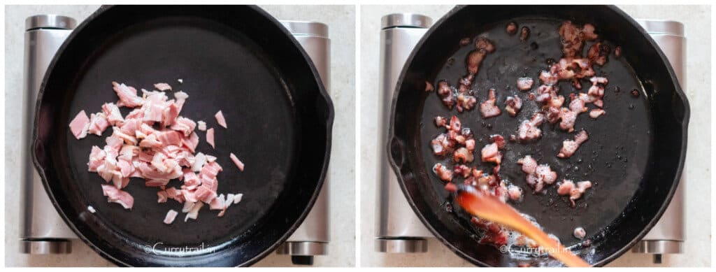 cooking bacon until crispy