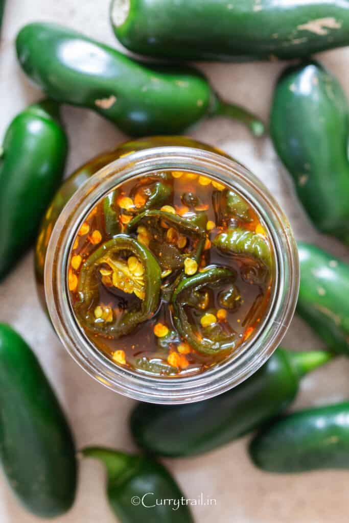 a jar of cowboy candy jalapenos