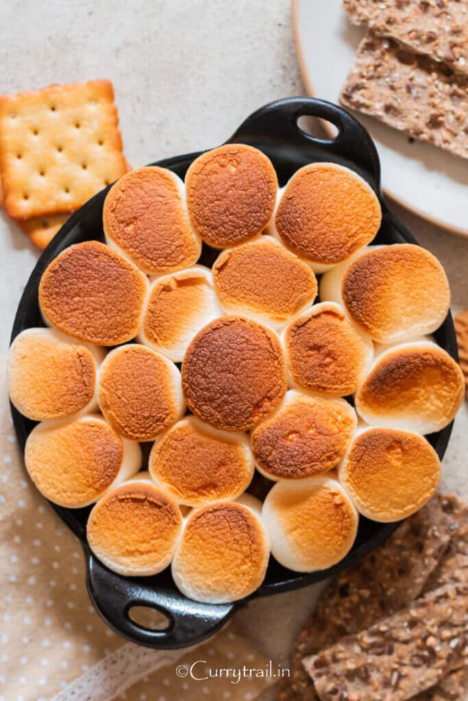 smores dip in pan