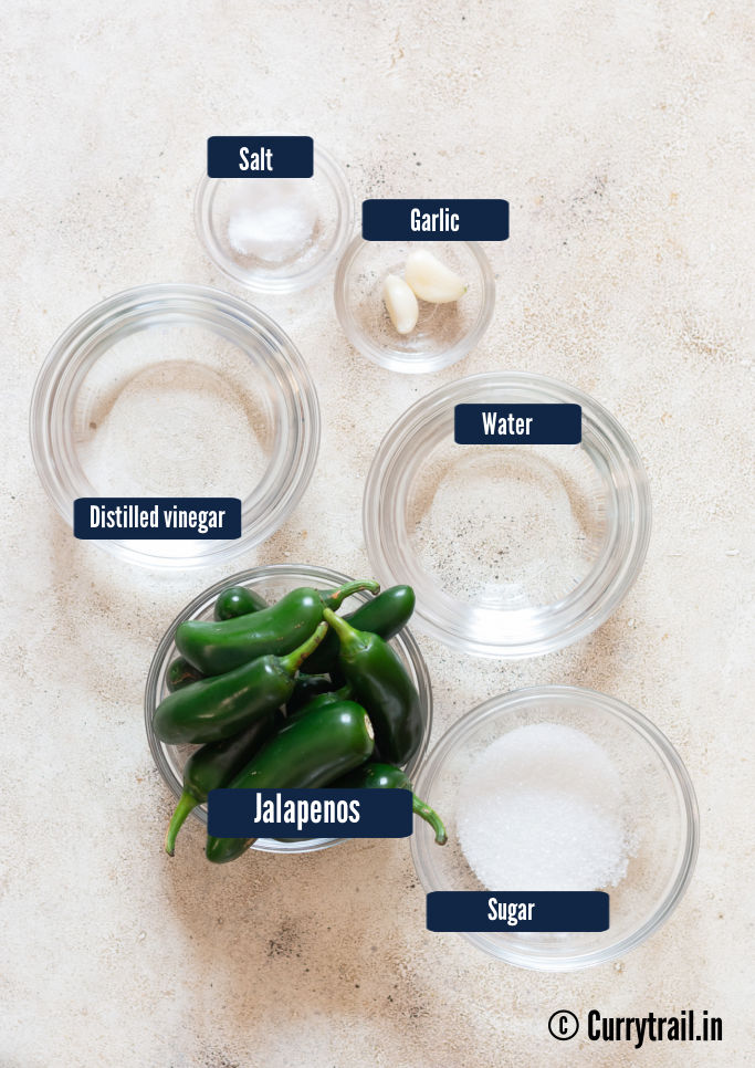 all ingredients for jalapeno pickle