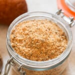 Italian bread crumbs in a jar