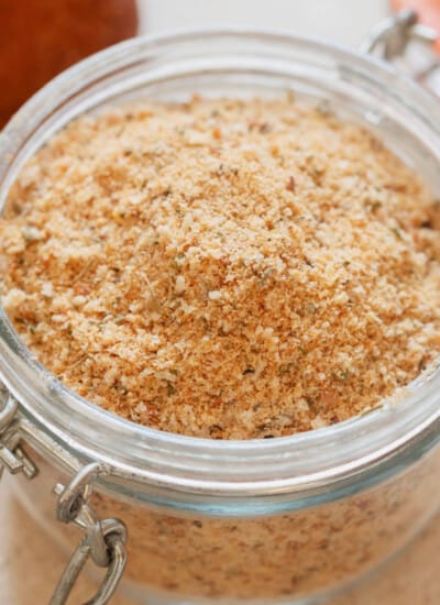 homemade bread crumbs with Italian seasoning