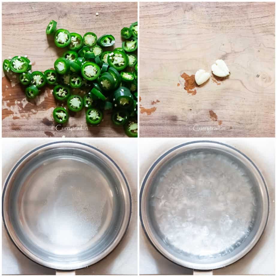 picture collage of making jalapeno pickles