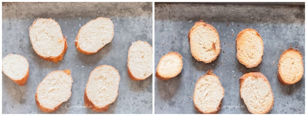 drying day old bread to make crumbs