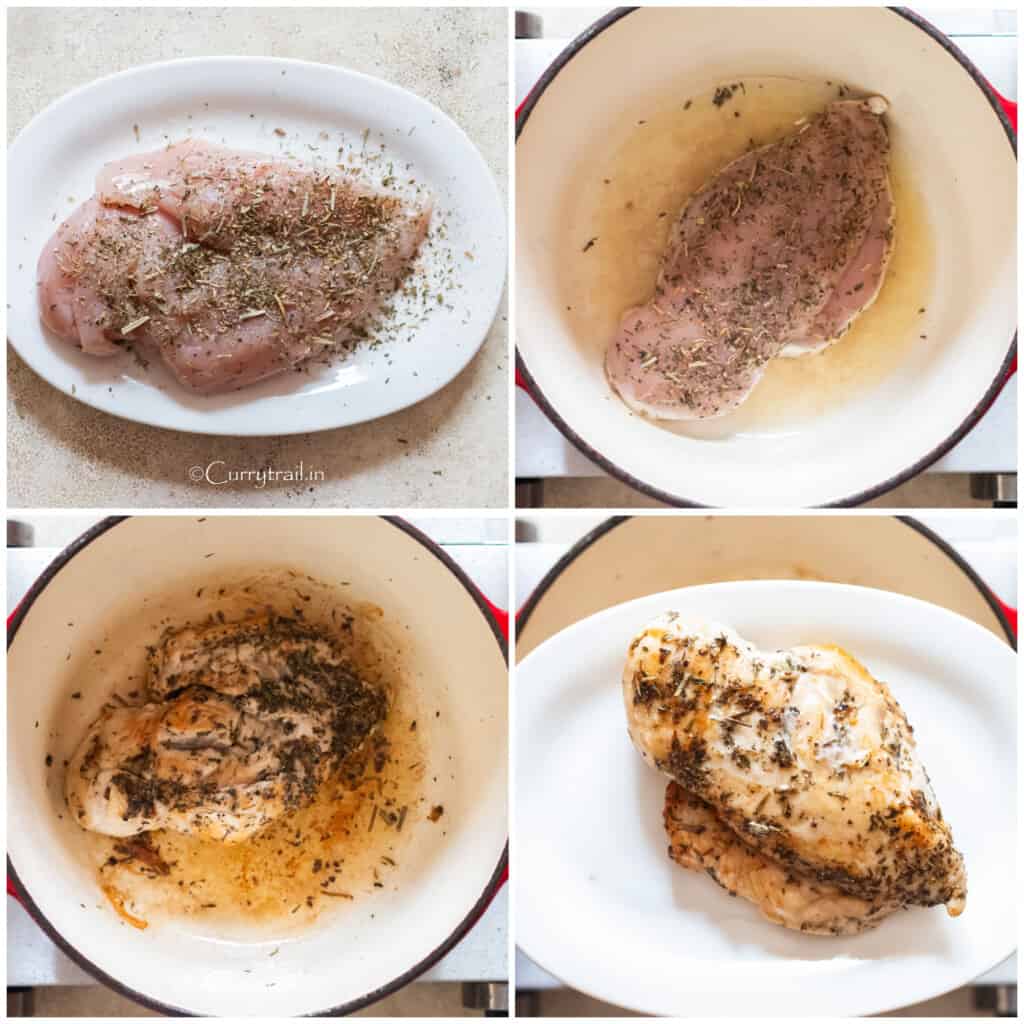 searing chicken for soup