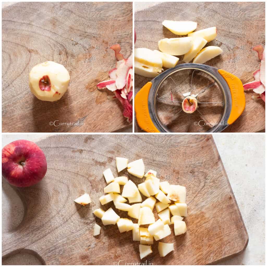 prep apples for oatmeal