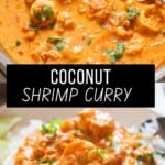 rich shrimp curry served over jasmine rice.