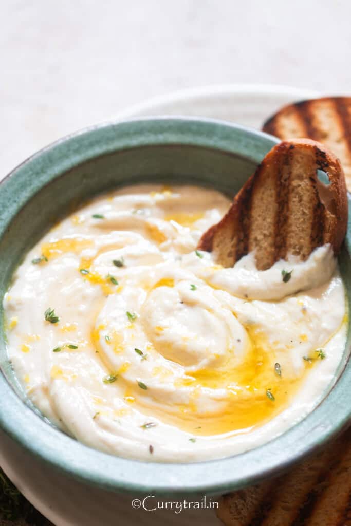 ricotta cheese whipped and served with hot honey.