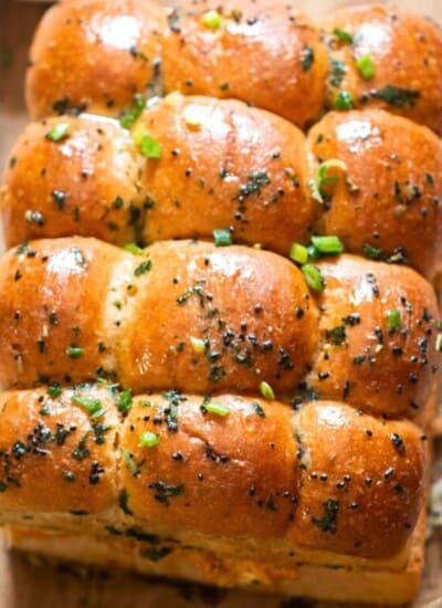 buffalo chicken sliders with cheesy buffalo chicken stuffing.