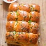 buffalo chicken sliders with cheesy buffalo chicken stuffing.