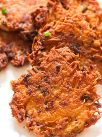 crispy potato pancakes in German style.